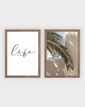 Pack de 2 Láminas decorativas Palm Life