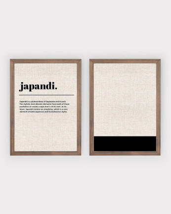 Pack de 2 Láminas decorativas Japandi