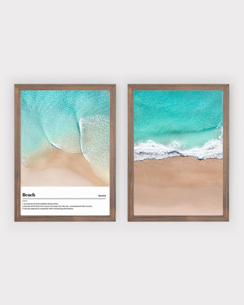 Pack de 2 Láminas decorativas de praia