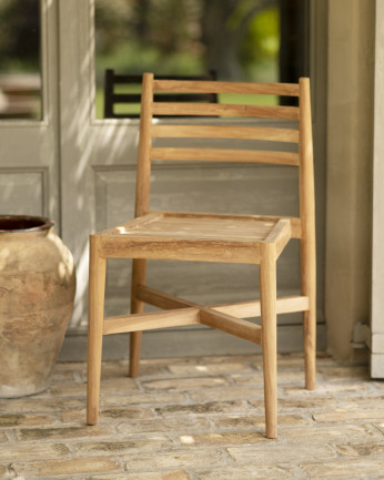 Cadeira de madeira de teca de 80cm