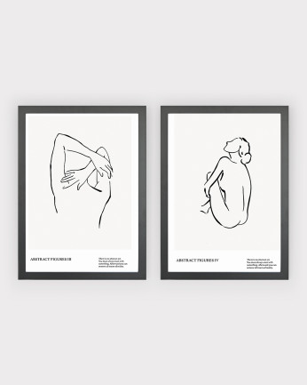 Pack de 2 Láminas decorativas de Figuras Abstratas