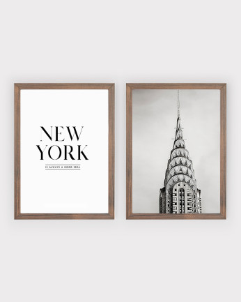 Pack de 2 Láminas decorativas de Nova York