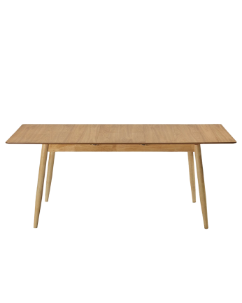 Mesa de jantar extensível de madeira natural de 150-190 cm