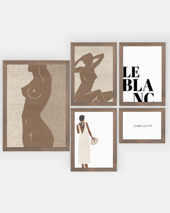 Pack de 5 Láminas decorativas de Corpo e Alma