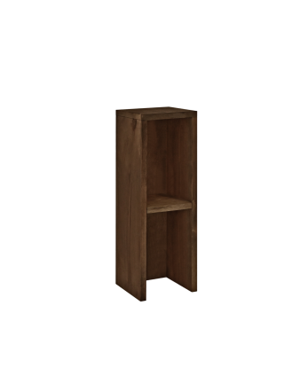 Mesa de cabeceira ou mesa auxiliar em madeira maciça tom nogueira 60x20cm