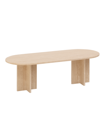 Mesa de centro de mármore travertino de 120x50cm