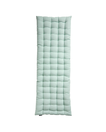 Almofada retangular para banco de algodão cor verde claro 40x120x4cm