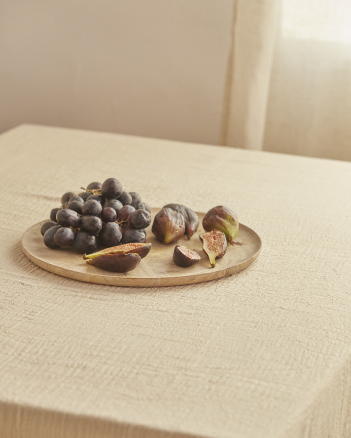 Toalha de mesa de algodão musselina cru em várias medidas