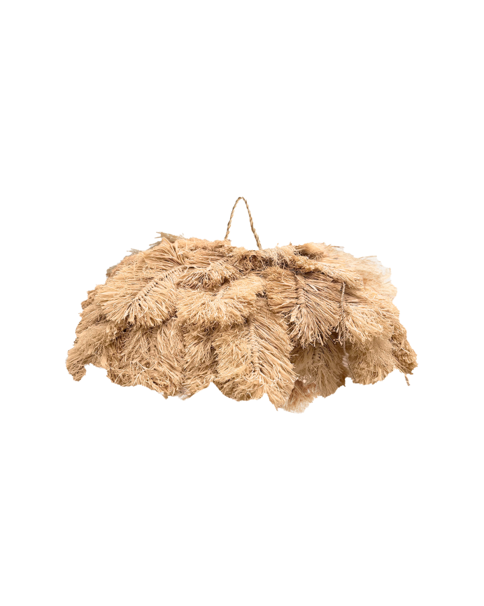 Cúpula para lâmpada de teto de juta 60x24cm