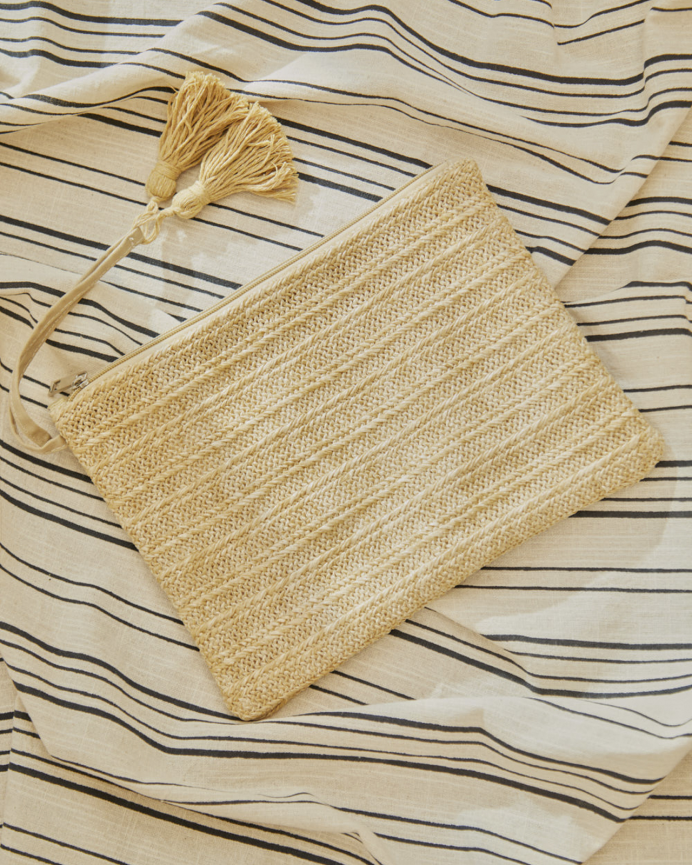 Bolsa de mão trançada resistente à água 22x35cm
