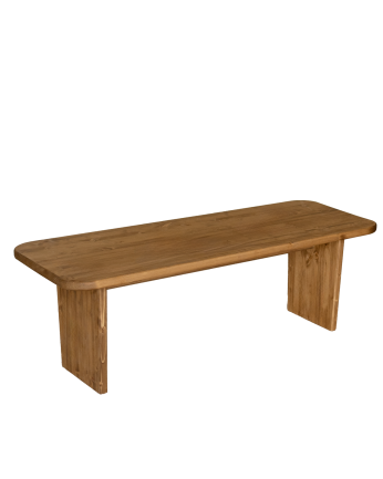 Mesa de centro em madeira maciça em tom de carvalho escuro de vários tamanhos