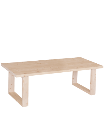 Mesa de centro em madeira maciça em tom natural de vários tamanhos