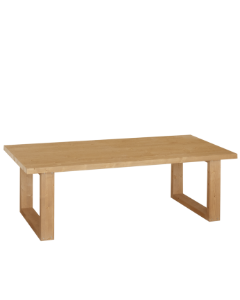 Mesa de centro em madeira maciça em tom de carvalho médio de vários tamanhos