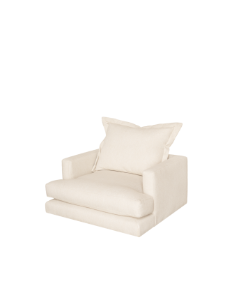 Poltrona tom branco quebrado de 105x106cm