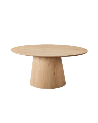 Mesa de jantar em laminado de carvalho em tom natural 200x76cm