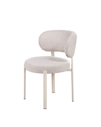 Cadeira de tecido em tom cinzento de 80x50cm