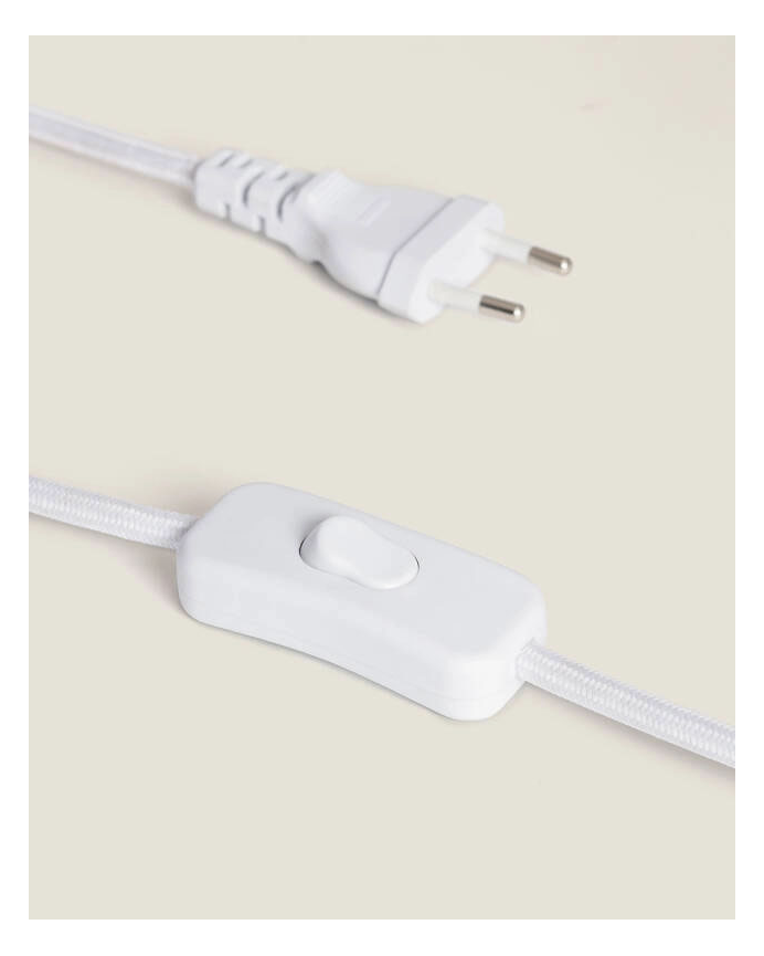 Candeeiro de mesa de cerâmica branco 48cm