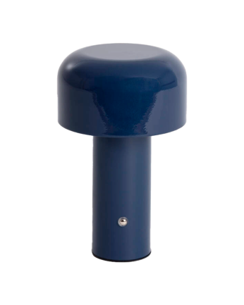 Candeeiro de mesa de metal azul 21cm